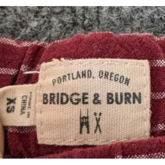 Bridge & Burn Shorts Womens Sz XS Lightweight Casual Elastic Waist Striped Red - Picture 2 of 9